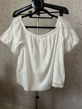 Lilly Pulitzer Samia White Lace Blouse